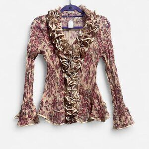 Vintage Toi at moi lace long sleeve top